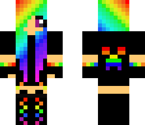rainbow emo tomboy