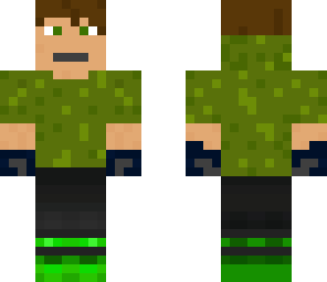 mottled green hood