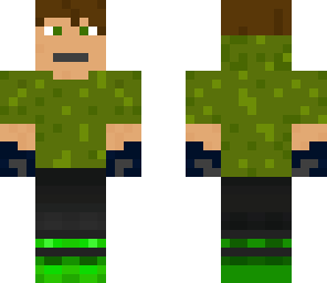 mottled green hood