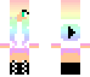 rainbow youtuber girl