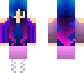 purple blue and pink girl