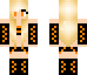 cute blondie in black and orange