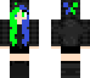 green and blue creeper girl