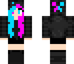 blue and pink creeper girl