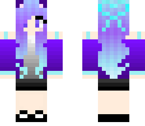 purple hair minecraft skin