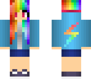 requested with regular rainbow hair