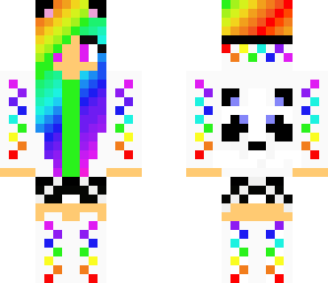 rainbow panda girl
