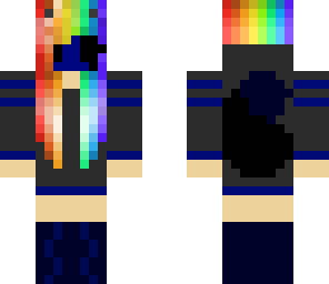 eyeless fox rainbow hair