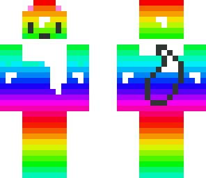 rainbow girl arcticfox in white scarf