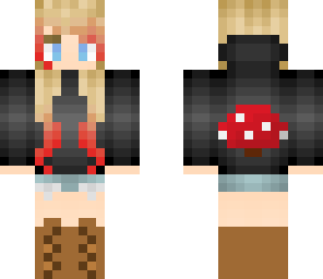 mushroom hoodie girl
