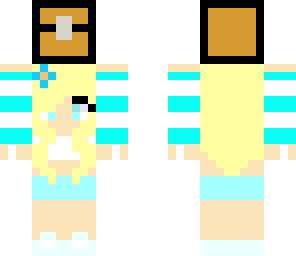 girl carrying a chest
