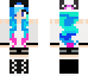colorful cute girl skin