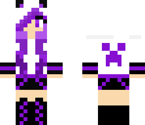 purple creeper hoodie girl