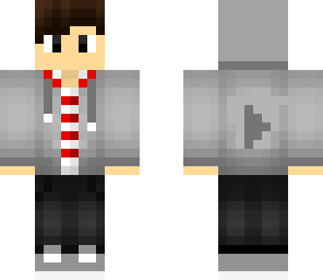 grey with red hoodie