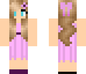 blonde girl wearing light pink dress