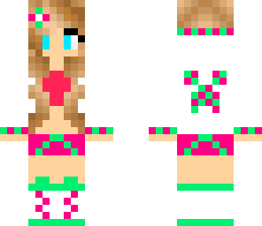 aqua and pink cool girl