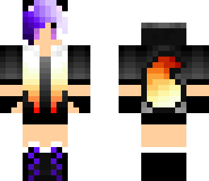 purple and orange fox girl