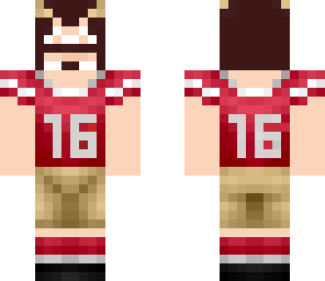 49ers football player with goomba head