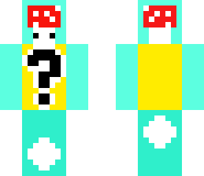 mario block and mushroom