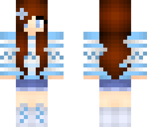 blue cozy sweater girl