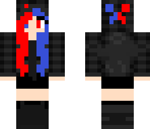 red and blue creeper girl