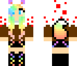 rainbow cake fox girl