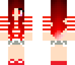 stripy red girl