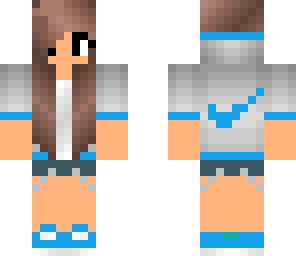 blue nike girl