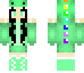 green dinosaur girl