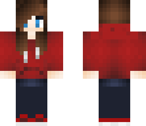 girl red hoodie