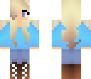 cute girl with a cute blue top