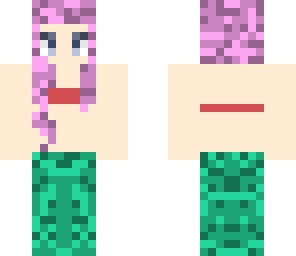 graded pink haired mermaid