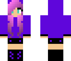 purple-hooded girl