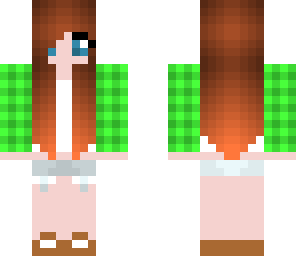 green check shirt girl