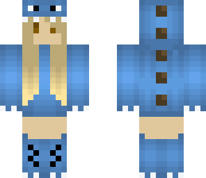 blue monster suit girl