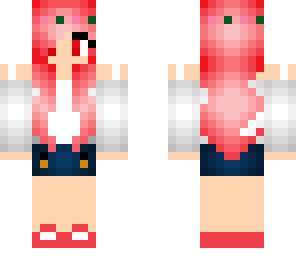 pink hair spring girl