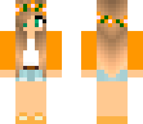 orange spring girl