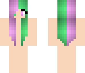 green and pink hair base