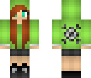 green girl hoodie teal eyes