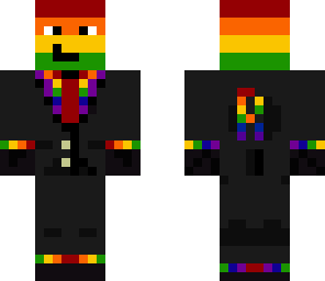 rainbow in a tuxedo