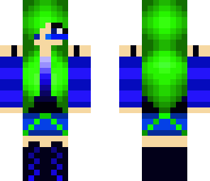 green-haired tomboy