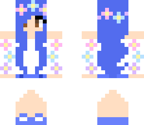 blue flower girl