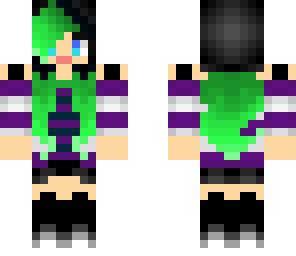 green emo girl