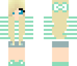 edited mint stripe girl
