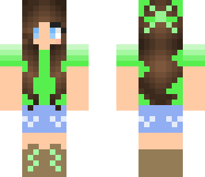 cute green girl