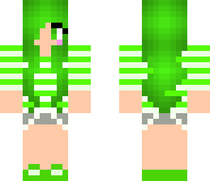 stripy green girl