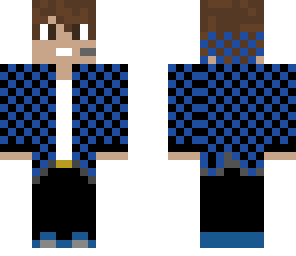 blue checked