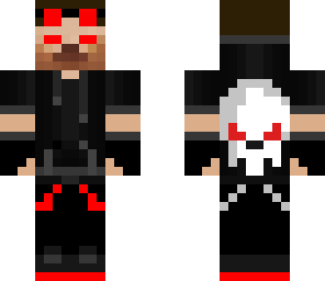 red herobrian with red glasses