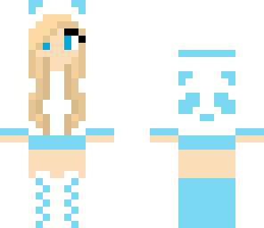 blue panda girl