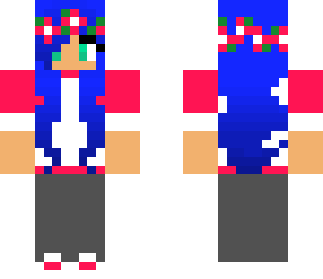 girl with blue hair 